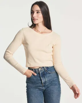 4 Pack: Women's Long Sleeve Ribbed Knit Crop Top (Available in Plus Size)