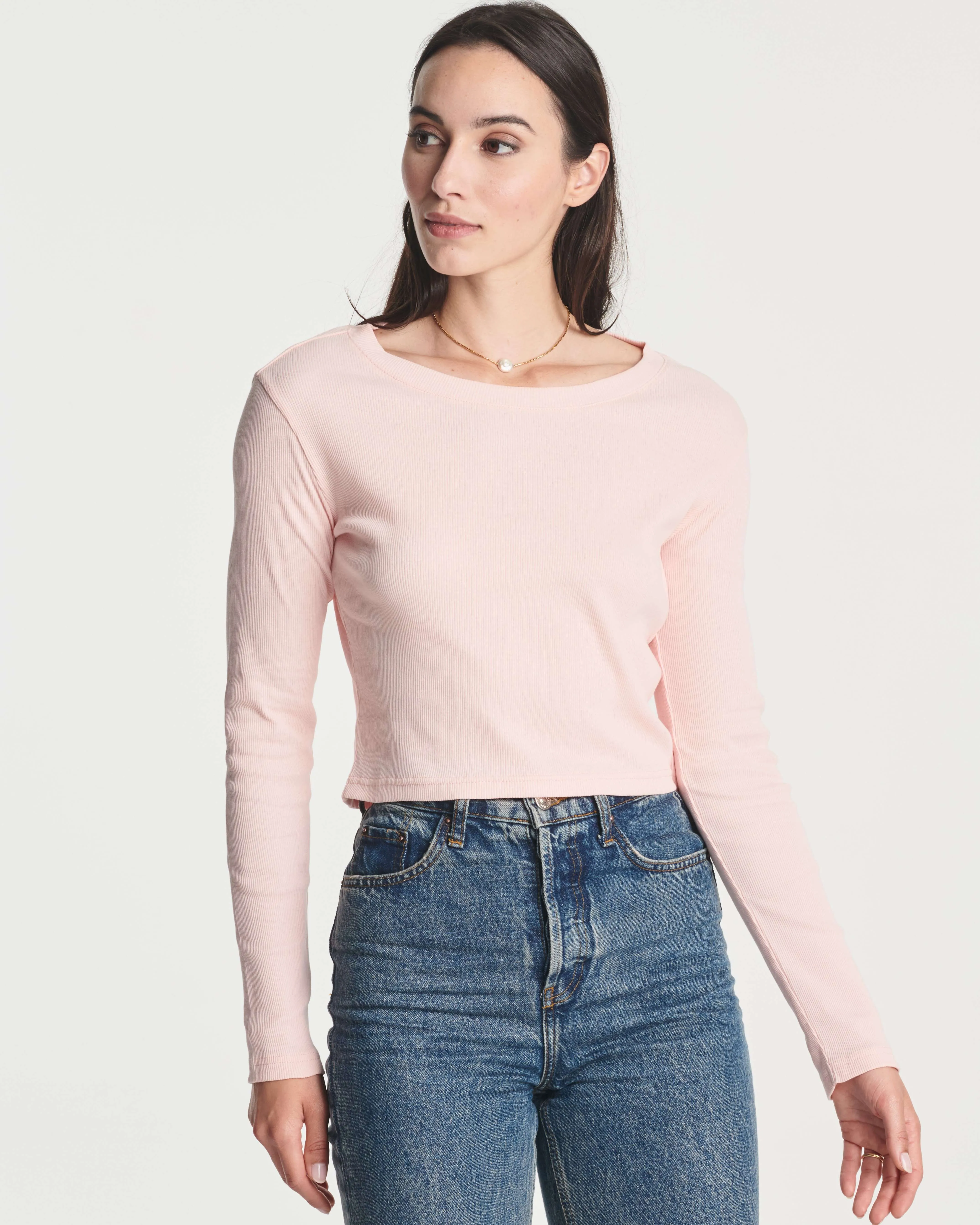 4 Pack: Women's Long Sleeve Ribbed Knit Crop Top (Available in Plus Size)