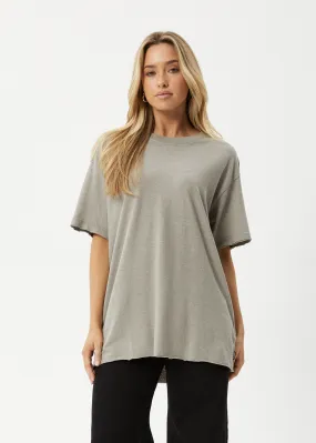 AFENDS Womens Slay - Oversized Tee - Olive