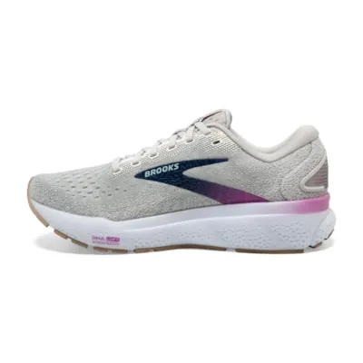 Brooks Ghost 16 White Grey Estate Blue Women's