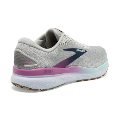 Brooks Ghost 16 White Grey Estate Blue Women's