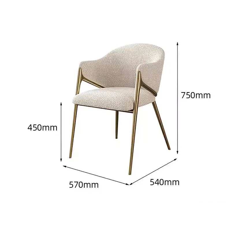 Carrie Curved and Bouclé Dining Chair