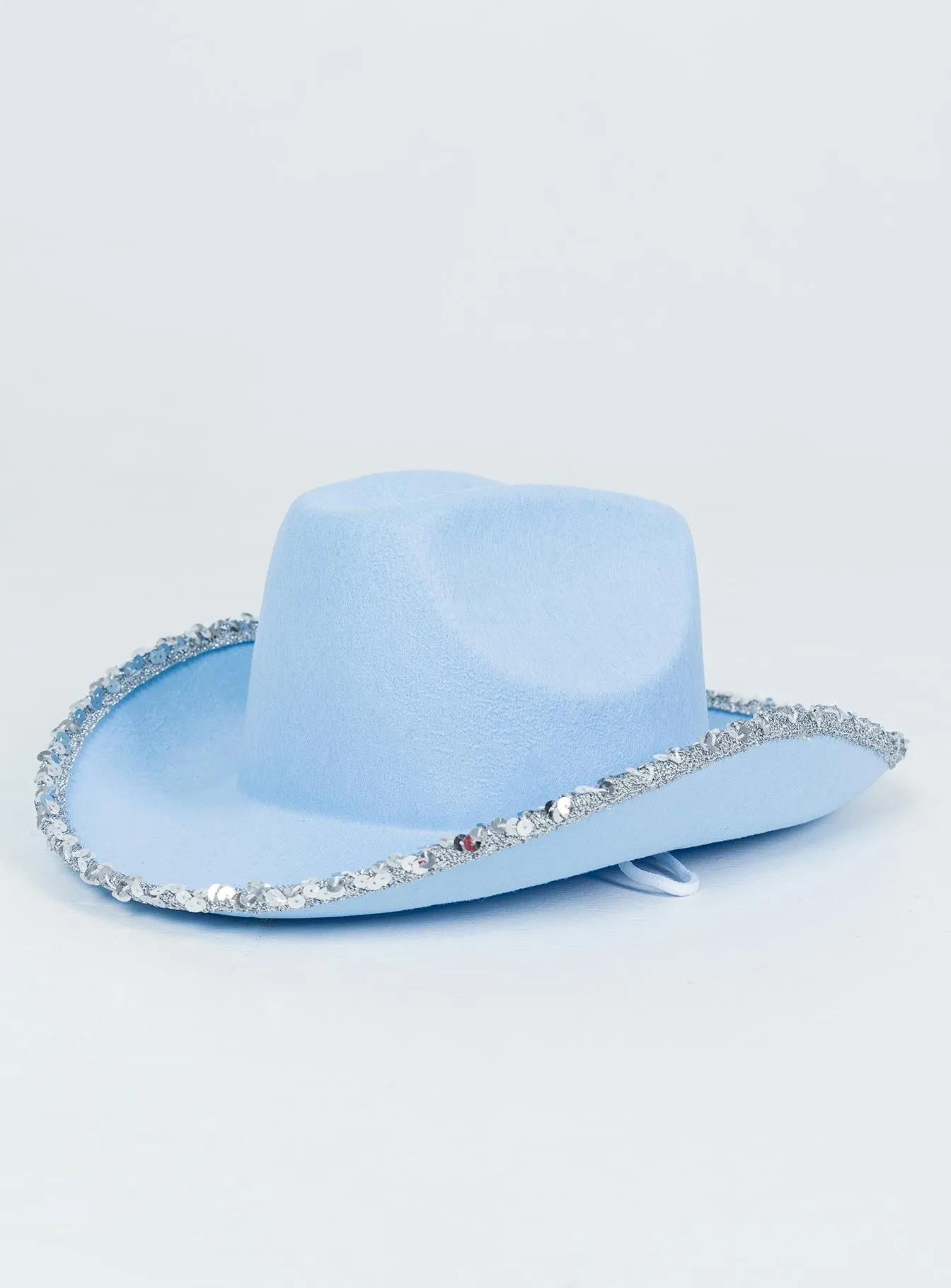 Don't Cha Sequin Cowboy Hat Blue