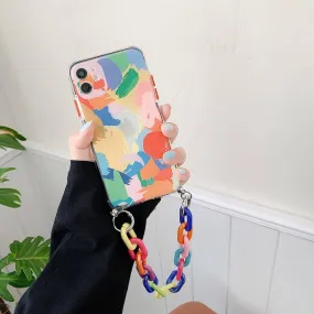 Graffiti Bracelet Colorful Chain Soft Phone Cases for iphone 12 11 pro max X XS XR 7 8 Plus SE 2020