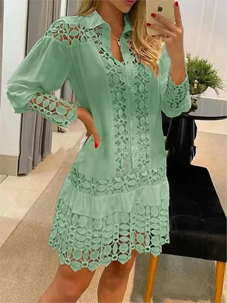 Spring Summer New Long Sleeve Women's Dress