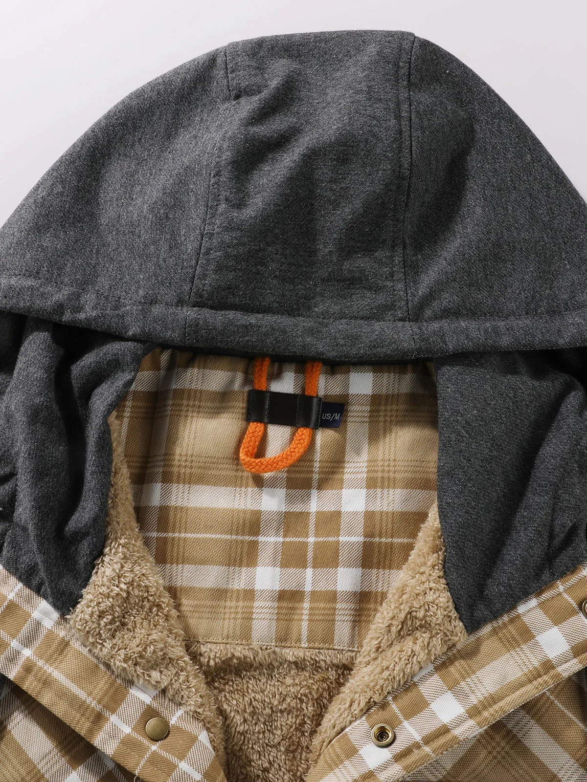 Vintage Plaid Cotton Hooded Flannel Lined Jacket